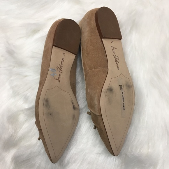 Sam Edelman Camel Suede Rosalyn Pointed Toe Flats - Picture 5 of 6